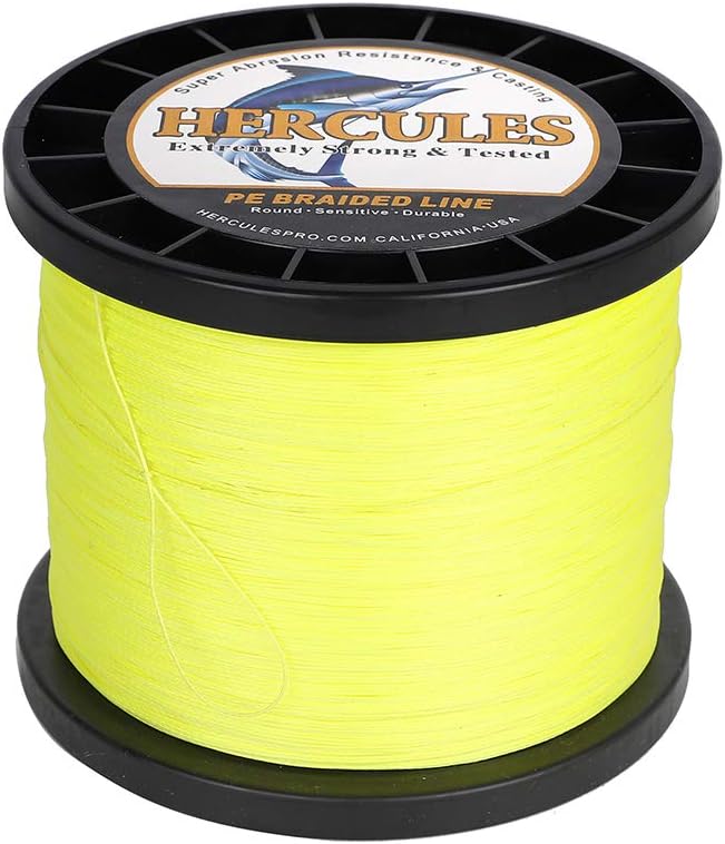 HERCULES Super Cast 100m - 2000m Yards Geflochtene Angelschnur 10lb - 300lb Test für Salzwasser Süss