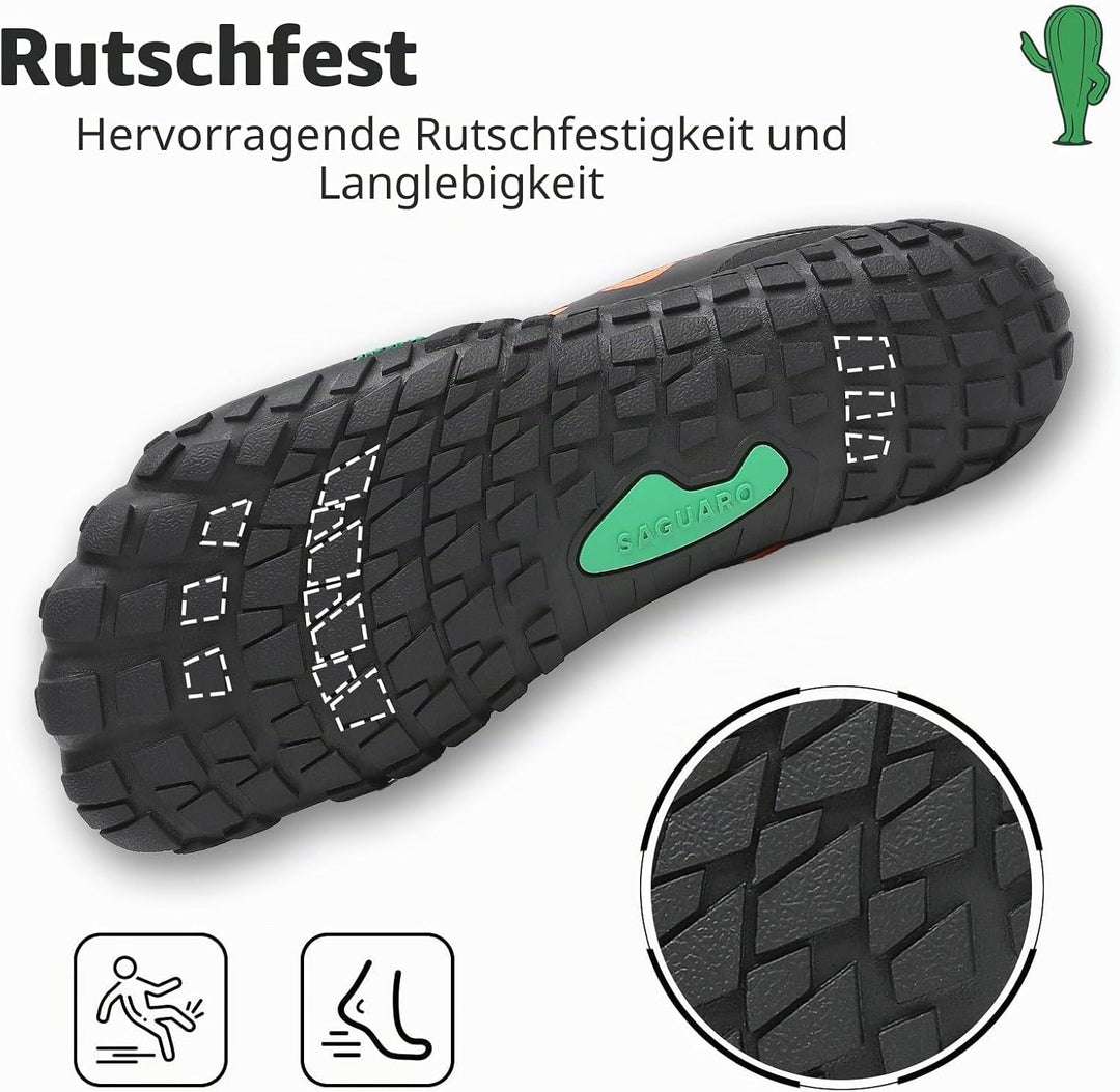 SAGUARO Unisex Barfussschuhe Leicht rutschfest Traillaufschuhe für Outdoor &amp; Indoor 40 EU Verkehr Or