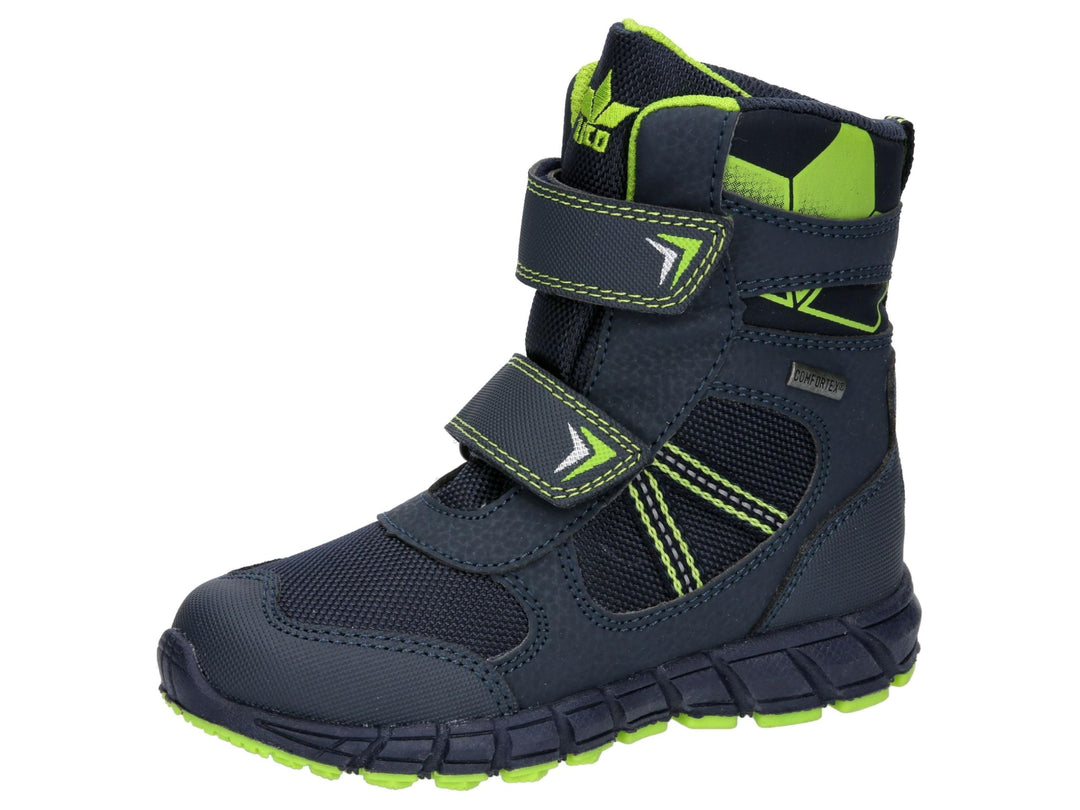 Lico Unisex Kinder Lappland Schneestiefel 35 EU Marine Lemon, 35 EU Marine Lemon