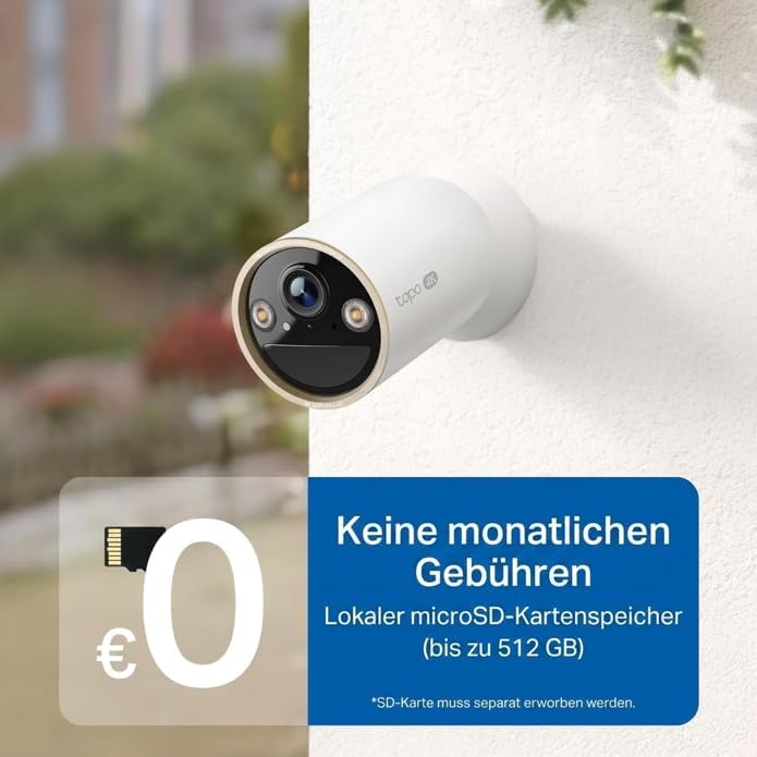 Tapo C460 4K 8MP Überwachungskamera Aussen Akku, Starlight-Farb-Nachtsicht, Dual-Band WLAN, Magnetfu