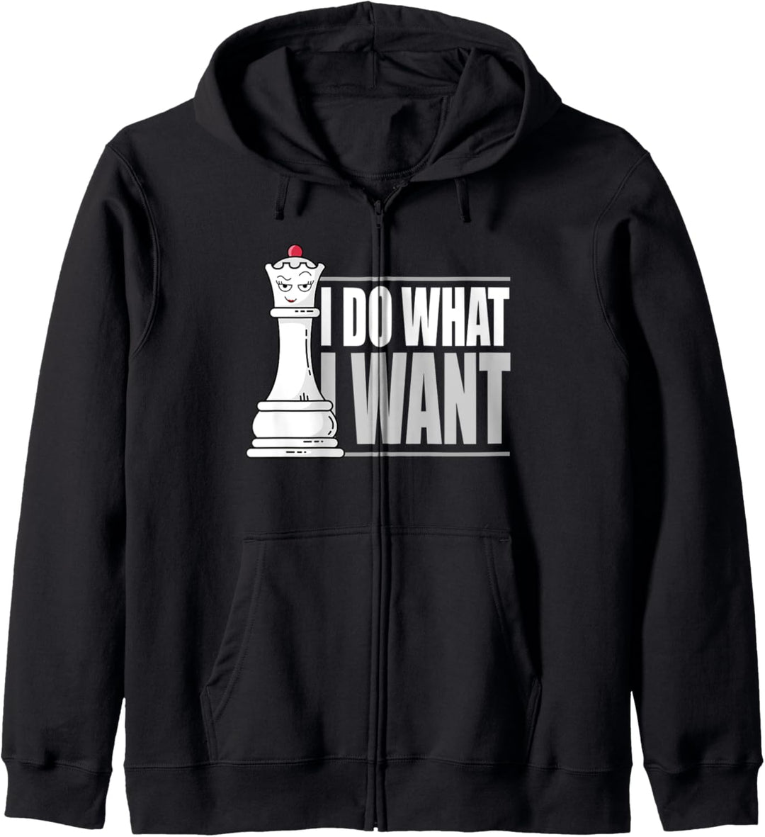 Ich tue, was ich will Queen Chess Piece Schachspieler Kapuzenjacke