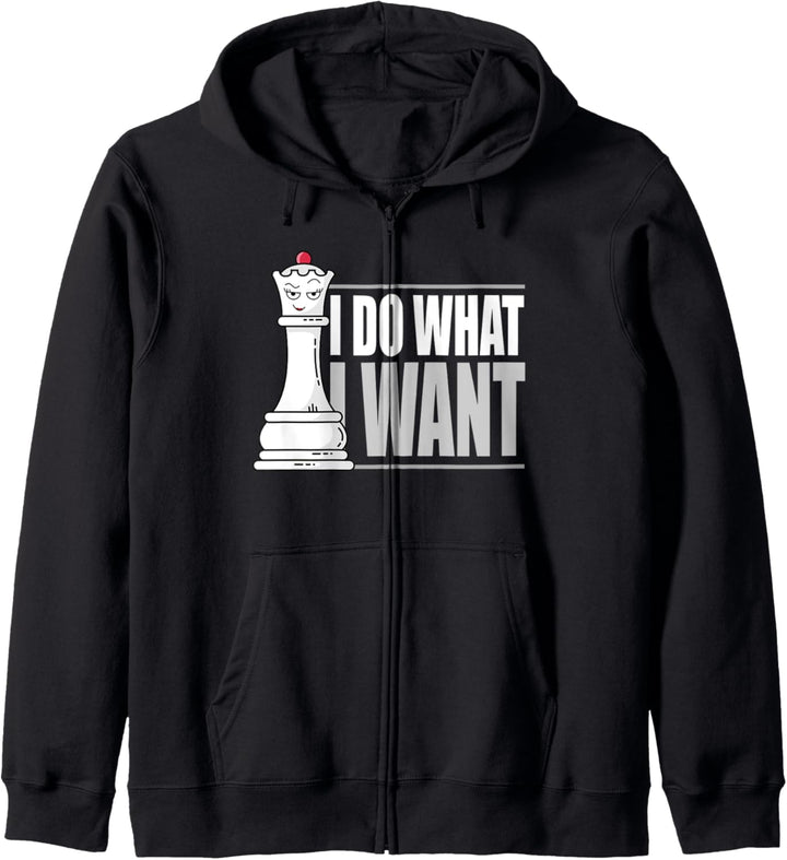 Ich tue, was ich will Queen Chess Piece Schachspieler Kapuzenjacke