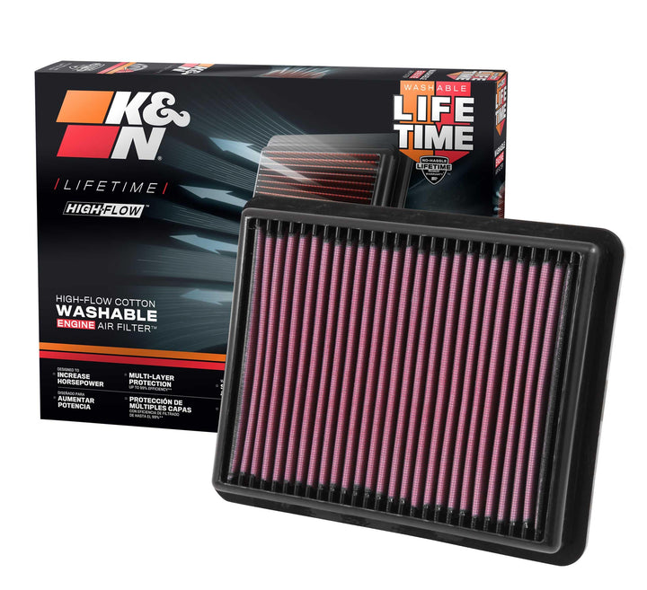 K&N 33-3024 Motorluftfilter: Hochleistung, Prämie, Abwaschbar, Ersatzfilter,Erhöhte Leistung, 2012-2