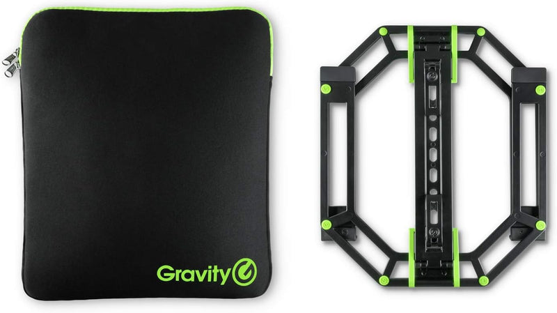 Gravity LTS 01 B SET 1 - Verstellbarer Ständer für Laptops und Controller inklusive Neopren-Schutzta