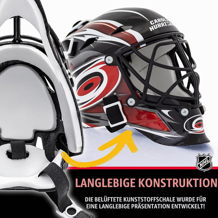 Franklin Sports NHL Team Logo Mini Hockey Goalie Mask with Case - Collectible Goalie Mask with Offic