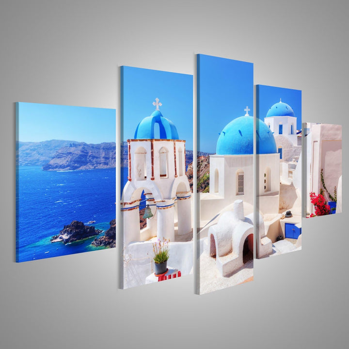 islandburner Bild Bilder auf Leinwand Oia-Stadt auf Santorini-Insel, Griechenland. Wandbild, Poster,