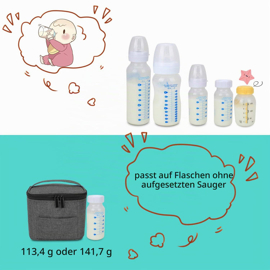 Luxja Muttermilch Kühltasche - Halten Sie 4 Muttermilchflaschen, 150 ml, Auslaufsicher für Milchtran