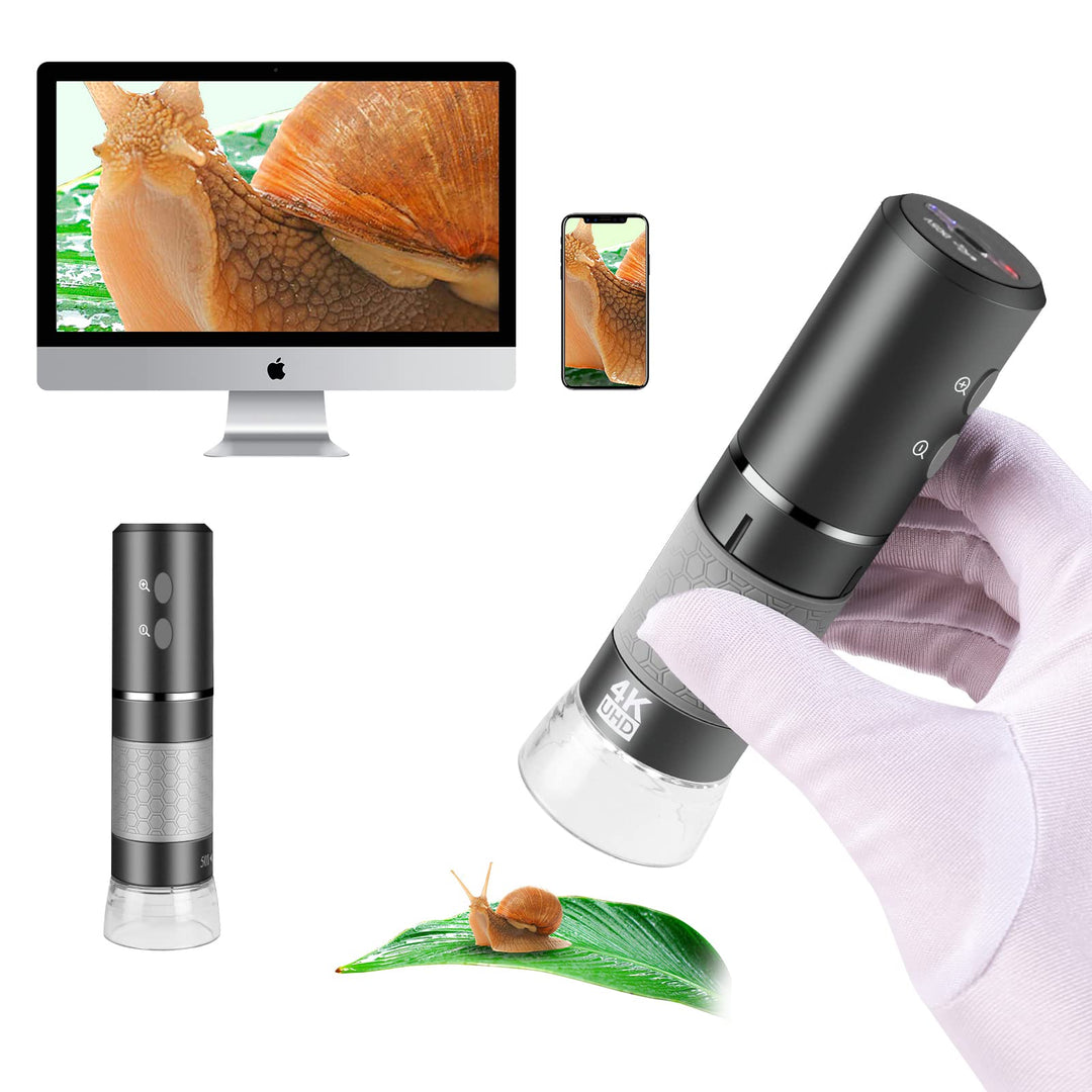 4K WiFi Digital Mikroskop Kamera für iPhone Android Telefon und Windows Mac PC, 3840x2160P drahtlose