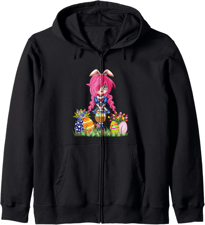 Easter Bunny Ears Japanese Anime Merch Cute Manga Teen Girls Kapuzenjacke