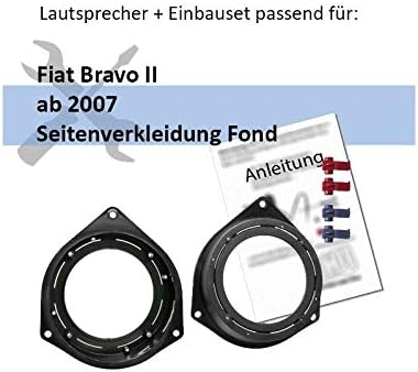 JBL Auto Lautsprecher Boxen Stage2 424 300 Watt 10 cm 2 Wege Koax passend für FIAT Bravo II ab 2007