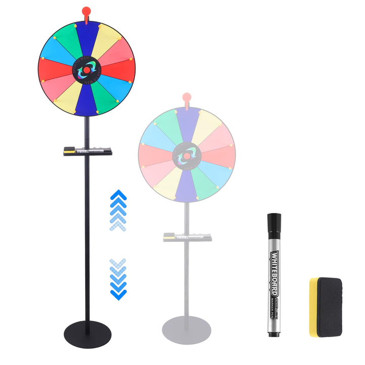 17'' Glücksrad zum Drehen Gross mit 14 Farben, 43cm Höhenverstellbar Gluecksrad Gluecksrad Spielzeug