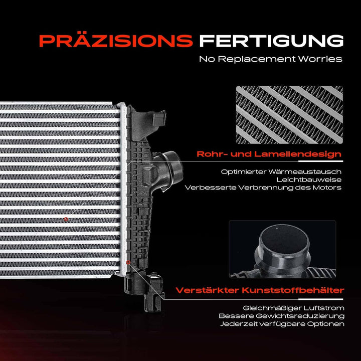 Frankberg Ladeluftkühler Turbokühler Kompatibel mit Astra J 2009-2015 Cascada 2013-2018 Astra MK VI