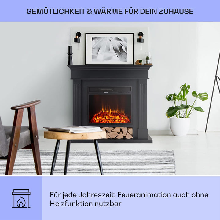 Klarstein Elektrokamin, Elektro Heizungen für Wohnzimmer & Innenräume, Elektrischer Kamin mit LED Fl