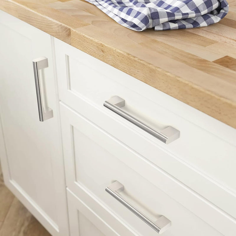 FURNIWARE 10 Stück Möbelgriffe, 160mm Bohrlochabstand Edelstahl Möbelgriffe Schrankgriffe Küche Kabi