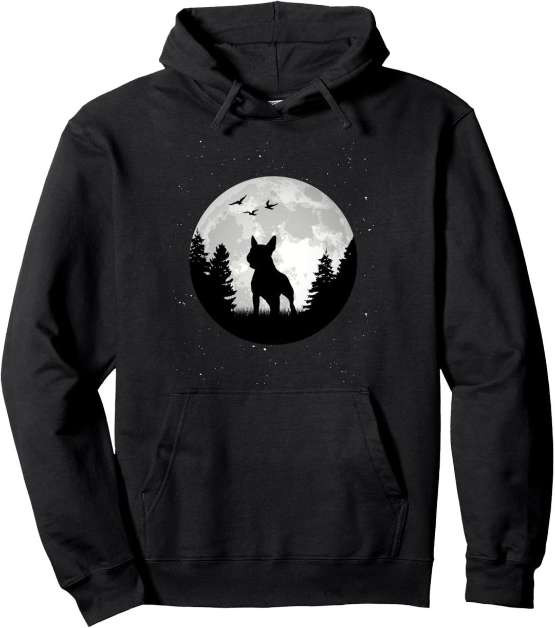 Bullterrier Moon Hundebesitzer Bullterrier Pullover Hoodie