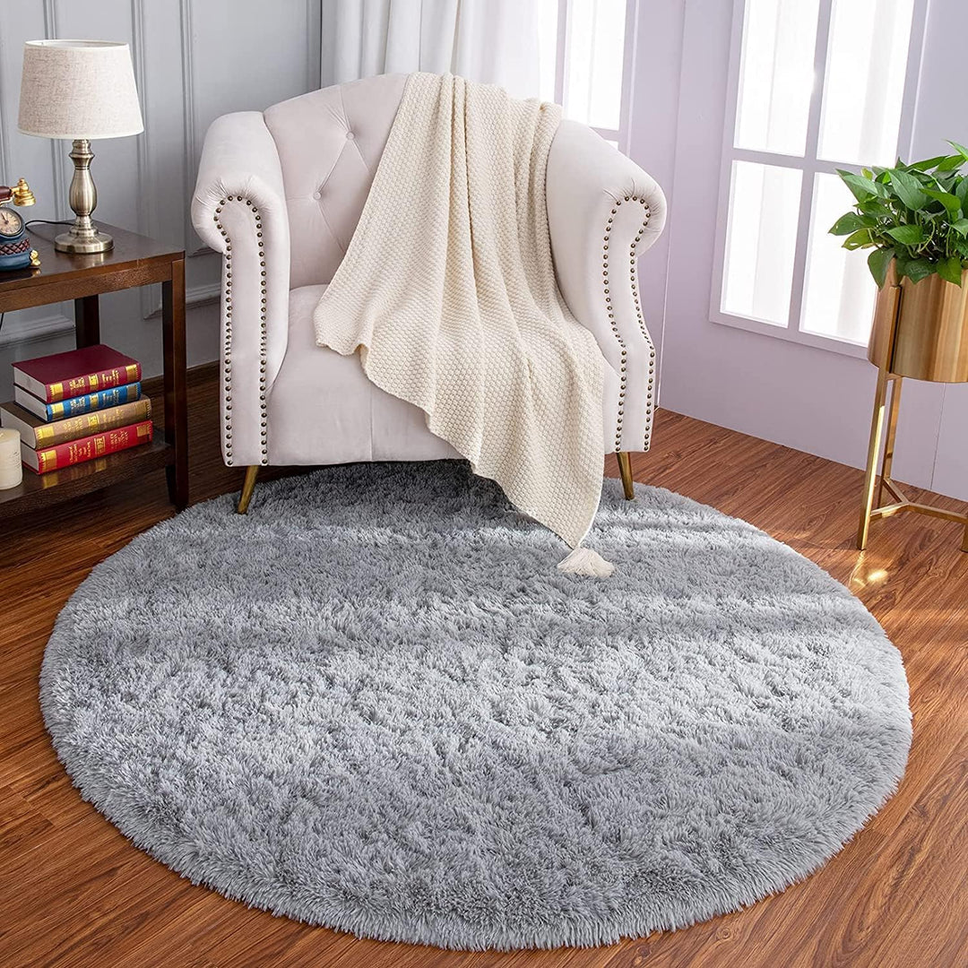 Teppich Rund Teppich Wohnzimmer Hochflor Teppiche Langflor Wohnzimmerteppich für Wohnzimmer Flauschi