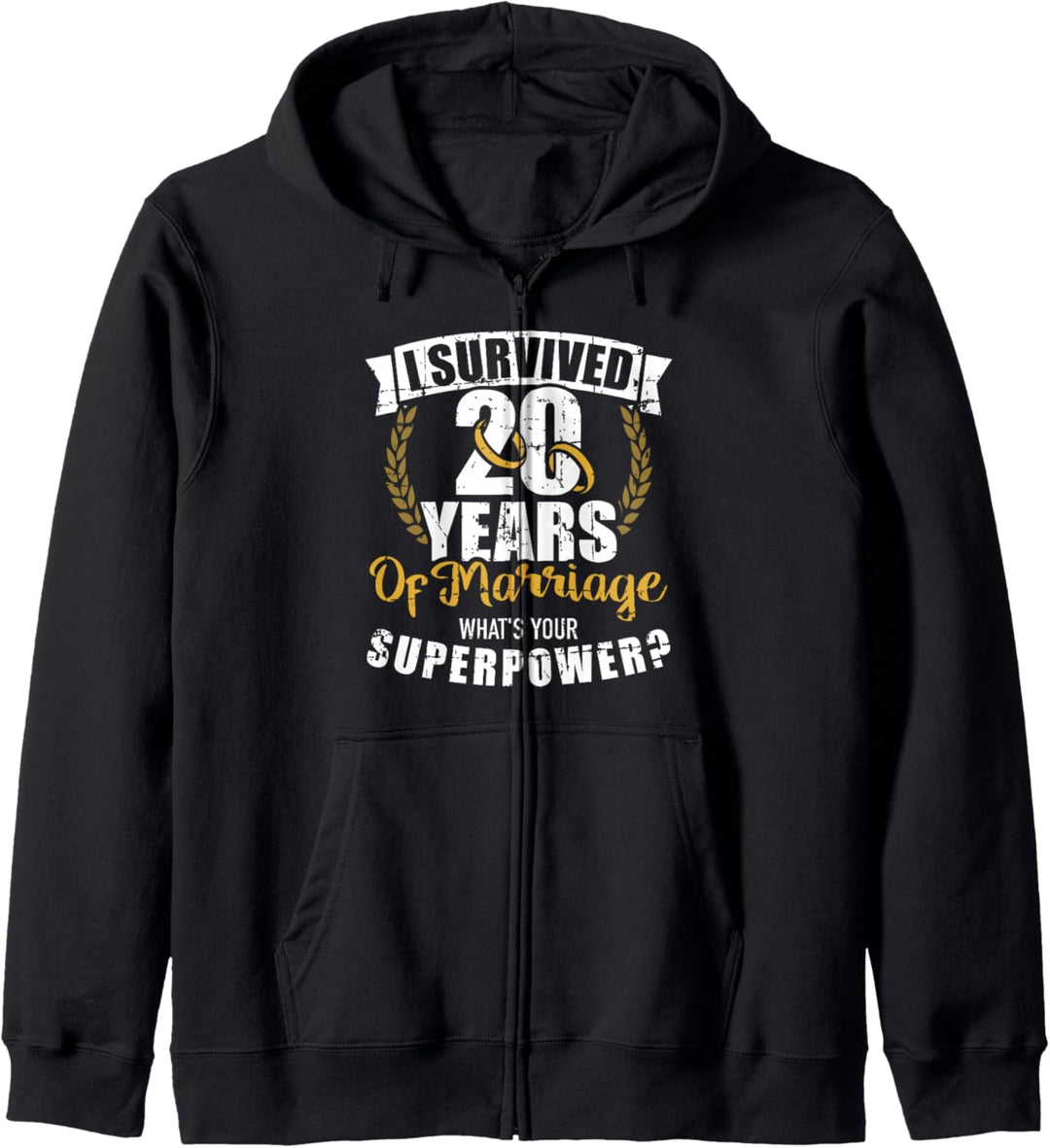 20. Hochzeitstag 20 Ehejahre Superkräfte Kapuzenjacke