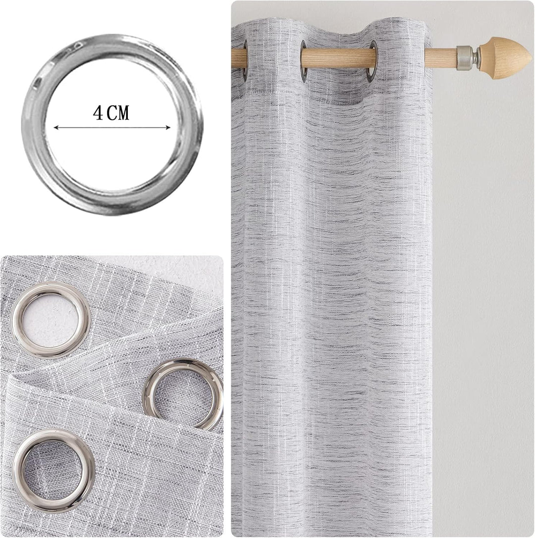 MIULEE Vorhang Gardinen Leinen mit ösen Voile Vorhänge Leinenoptik Gardinen Wohnzimmer Modern Fenste