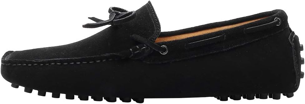 Jamron Herren Weich Wildleder Fahrschuhe Halbschuhe Handgefertigt Moccasin Slippers Grosse Grösse 41