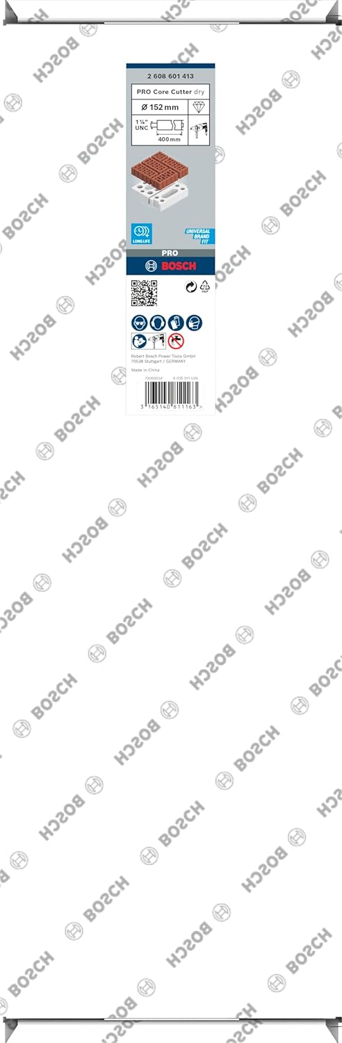 Bosch Diamanttrockenbohrkrone 1 1/4" UNC Best for Universal 152 mm 400 mm 8, 11,5 mm, 152 mm
