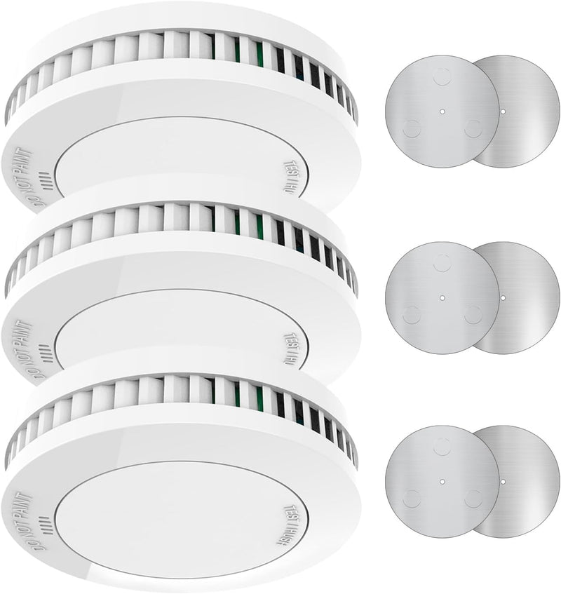 XINDUM Mini Rauchmelder 3er Set, Feuermelder mit 10 Jahre Batterie, TÜV-Zertifiziert, Rauchwarnmelde