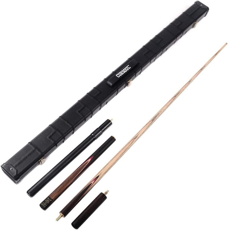 CUESOUL Klassische Handgemachte 57 Zoll Palisander 3/4 Stück Snooker Queue mit Schwarz Köcher und Al