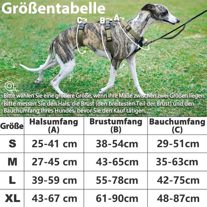Sicherheitsgeschirr Hund, Anti Zug Hundegeschirr, Panikgeschirr für Hunde, Ausbruchsicheres Geschirr