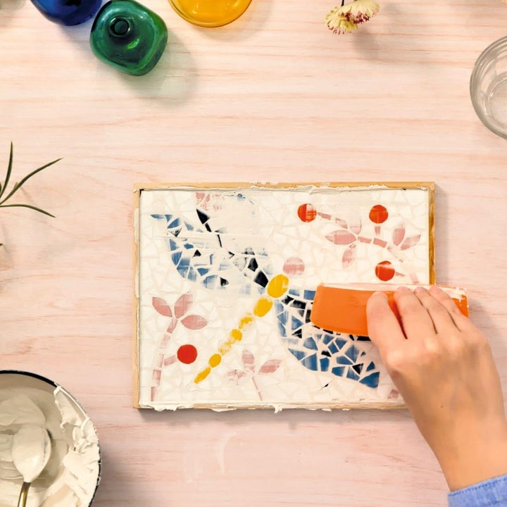 DJECO Atelier 72 Mosaik-Set für Erwachsene, DIY-Kreativset mit Keramikplättchen, Werkzeugen &amp; Video-