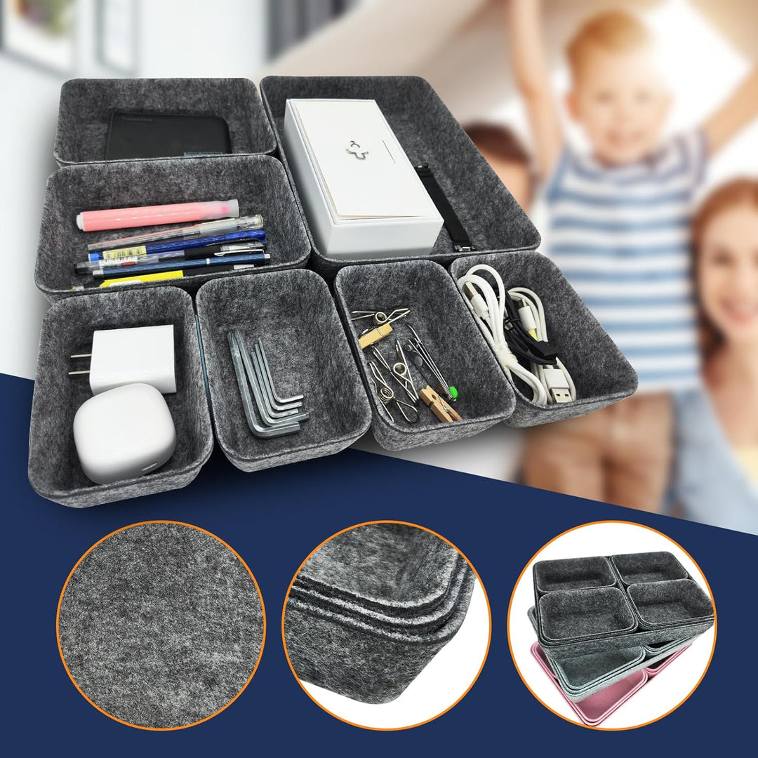 Praktisches Schubladen Organizer Filz - 14er-Set, Waschbare Filz Organizer für Schminktisch für Selb