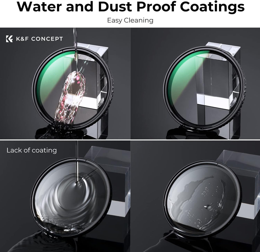 K&amp;F Concept Nano-X ND Filter 62mm Variabler Graufilter ND2-32(1-5 Blendenstufen)+ND32-512(5-9 Blende