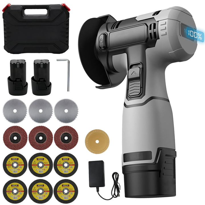 Akku Winkelschleifer, Mini Winkelschleifer Akku(76mm) Und Led-Digitalanzeige Der Leistung,16.8v Wink