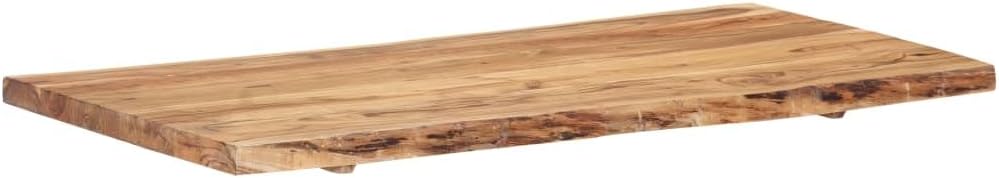 vidaXL Massivholz Tischplatte Baumkante Massivholzplatte Akazie 118x(50-60) x3,8cm 120 x 60 x 3.8 cm