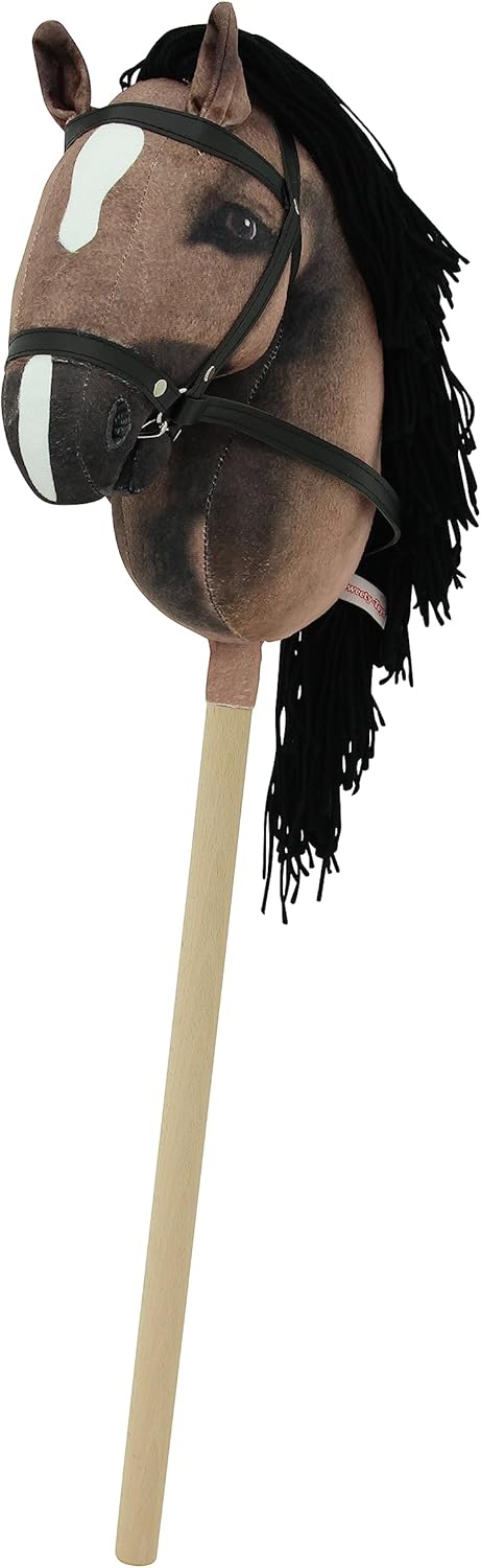Sweety Toys Hobbyhorse Steckenpferd geeigent für Hobbyhorsing (Dunkelbraun), Dunkelbraun