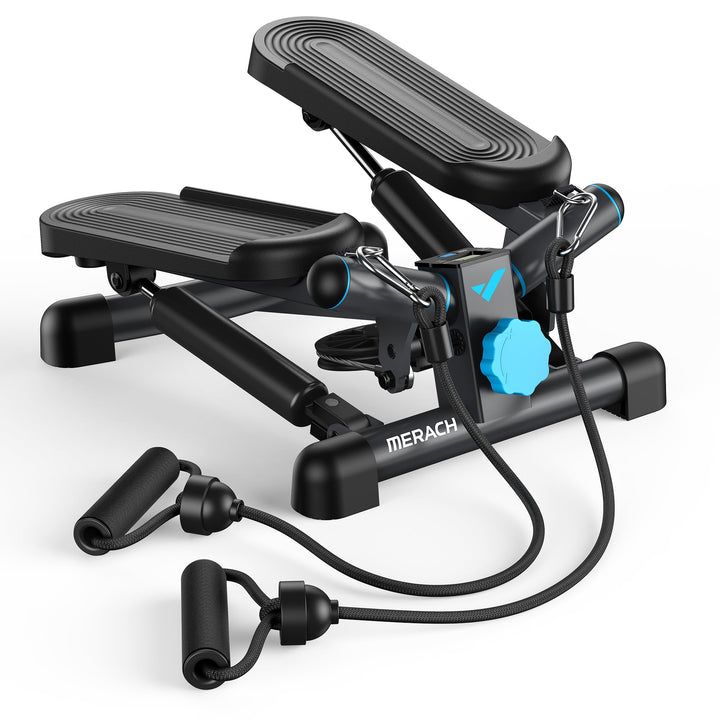 MERACH 2-in-1 Stepper für Zuhause, Leise Mini Stepper 150kg mit LCD-Monitor, Up-Down Swing Stepper m