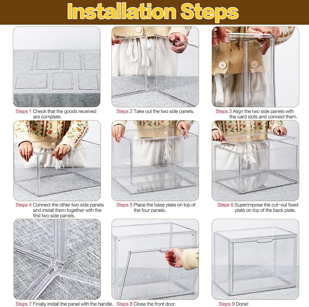 Handtaschen Aufbewahrungs Organisator für den Schrank, Transparentes graues Acryl-Vitrine für Handta