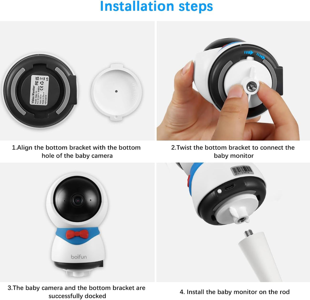 Babyphone Halterung für BOIFUN‎ Baby 2S / Baby 5S / Baby 6T, Babyfone Monitor Halter für ieGeek ‎Bab