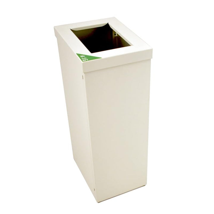 PROREGAL Wertstoffsammler RecycloFlex 60 | 60 Liter, HxBxT 70,5x26,3x34,3cm | Aluminium | Weiss, Wei