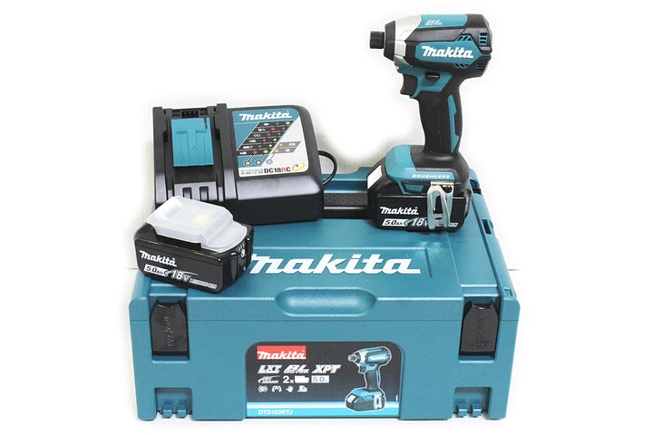Makita Akkus und Ladegerät im Makpac, 1 Stück, DTD153RTJ mit 2x Akku 5,0 Ah Ladegerät im MAKPAC, mit