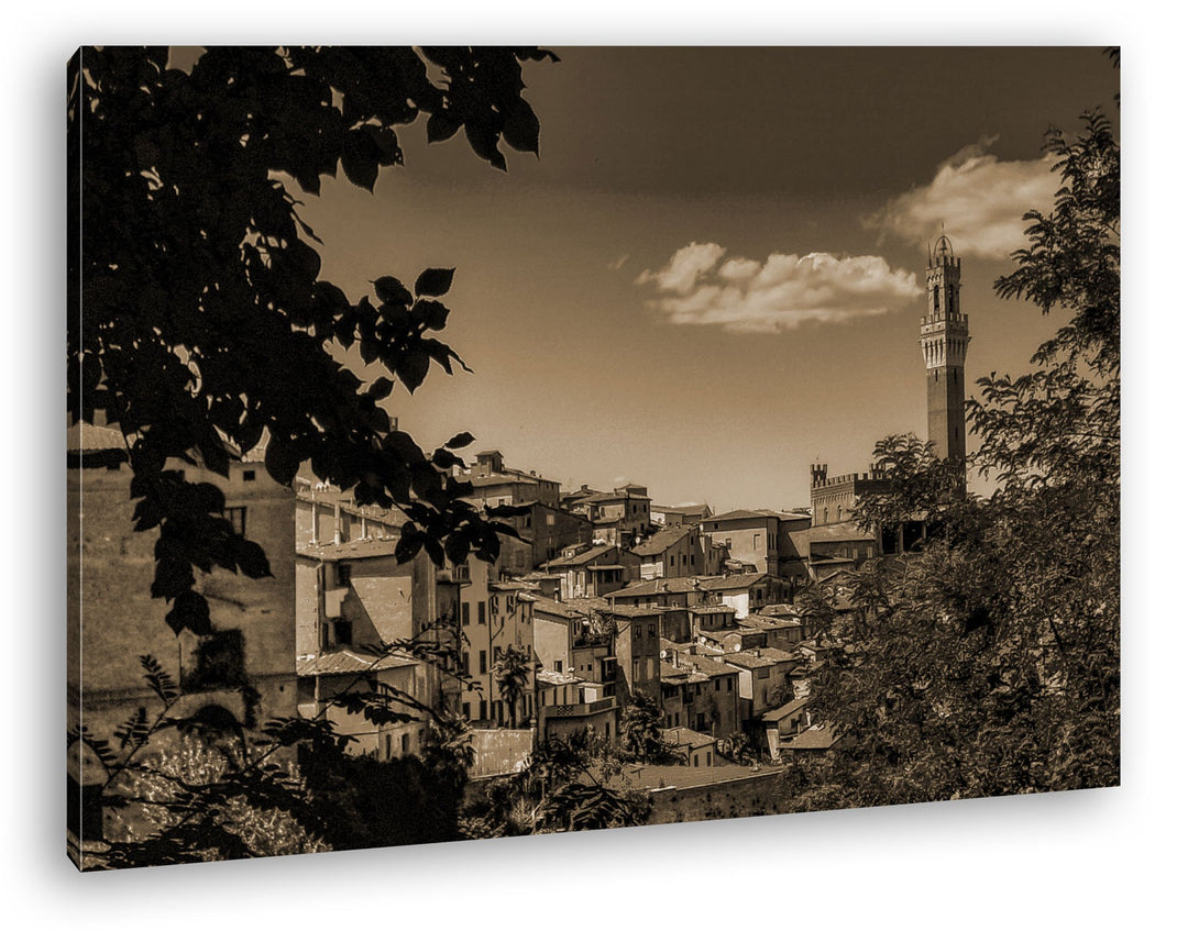 deyoli die Stadt Pisa in Italien Format: 80x60 Effekt: Sepia als Leinwandbild, Motiv fertig gerahmt