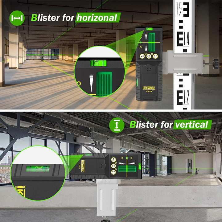 laser empfänger,Lazer Detector for Pulse Cross Line Laser, Green Laser Beams up to 200 ft, Beidseiti