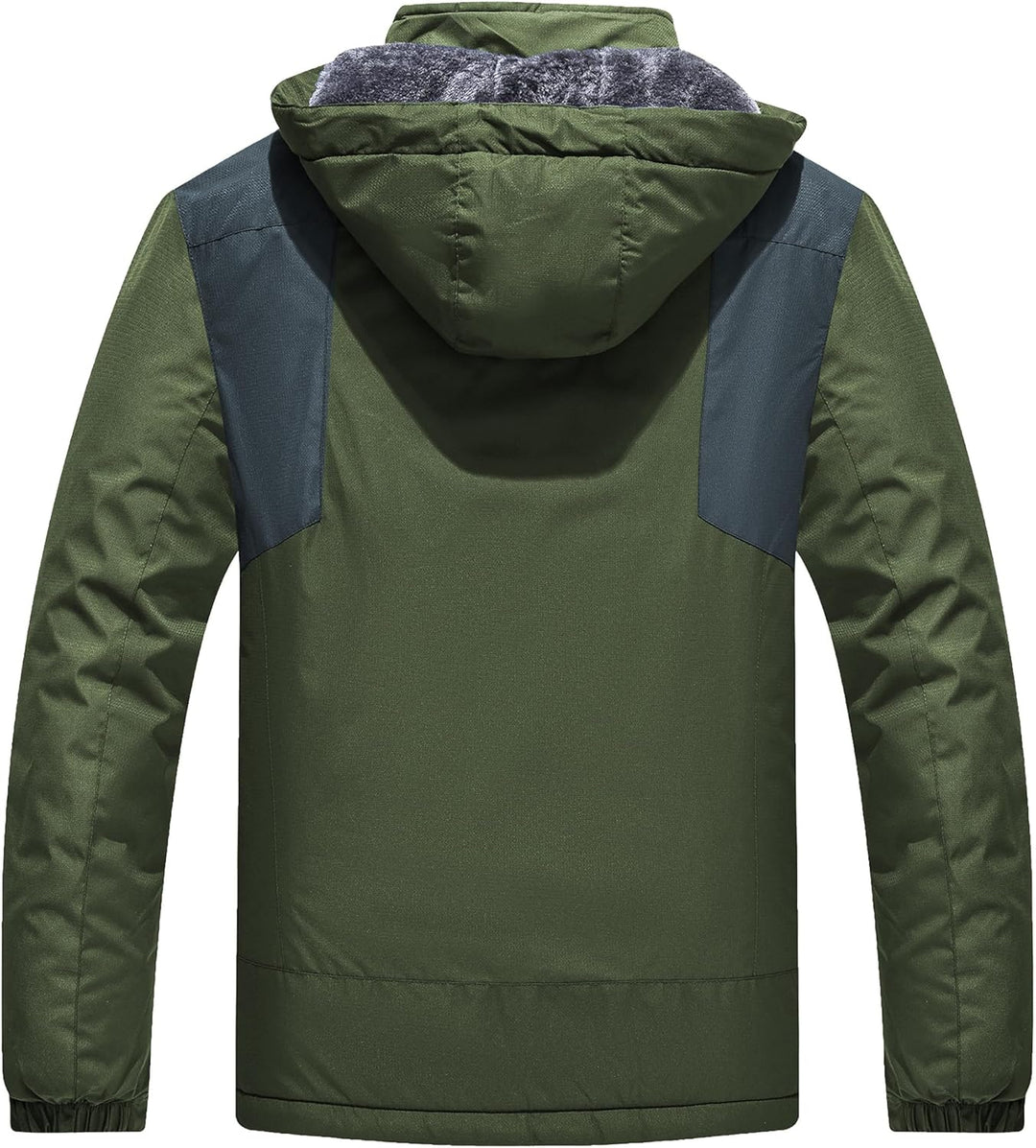 Zzkouine Herren Winter Wasserdichte Fleecejacke Warm Gefüttert Winterjacke Mit Kapuze Wasserabweisen