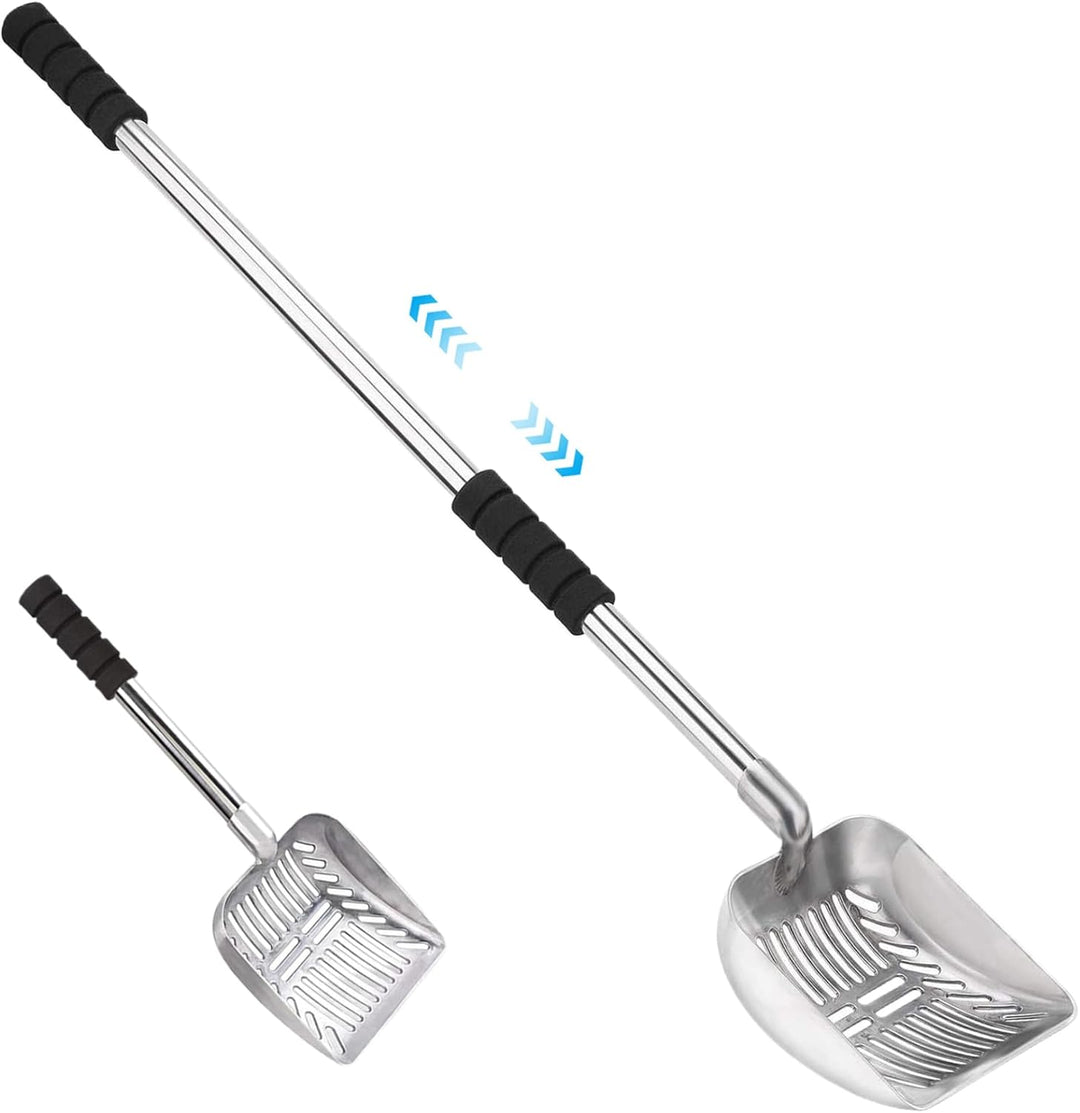 Chicken Poop Scooper 16-32in Dehnbares schnelles Sieben Metall Chicken Coop Scooper mit grossem Scha