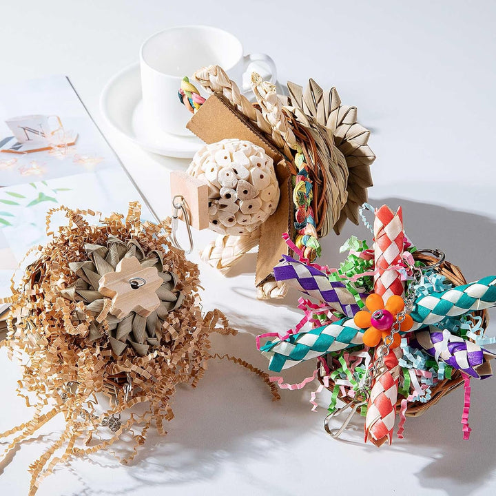 3 Stück Vogelspielzeug, Vogel-Papageien-Spielzeug, Papageienspielzeug, Wellensittich Spielzeug, Voge