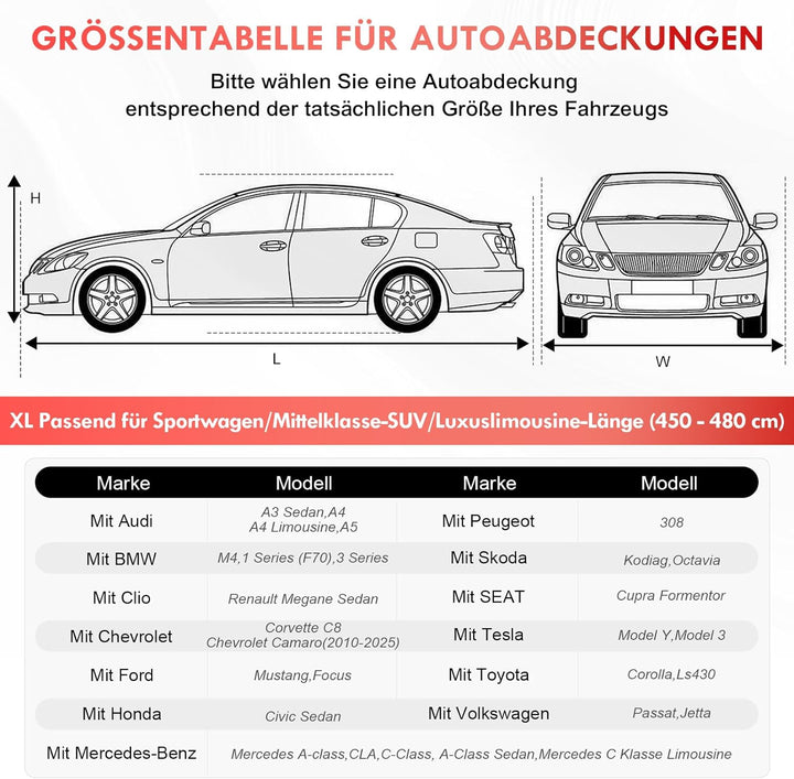 Autoabdeckung Indoor Stretch, Staubdichte Abdeckplane Auto, Autoplane Indoor Winter, Universal Autog