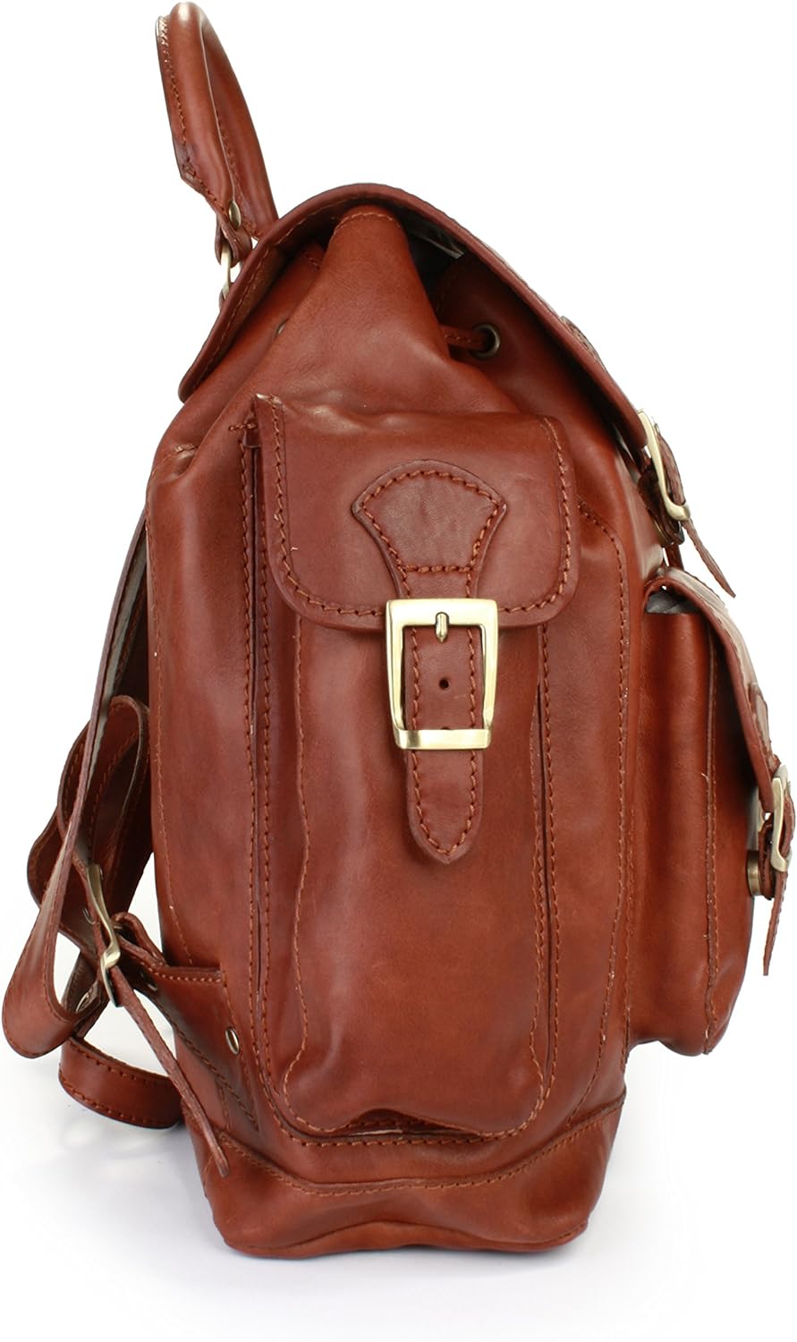 piké Rucksack ADONIA Echt Leder braun Herren, Damen - 003304