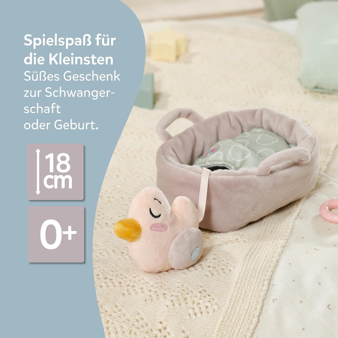BABY Born for Babies Spieluhr Berta 18cm Kuschel-Berta im Körbchen mit herausnehmbaren Musikmodul, w