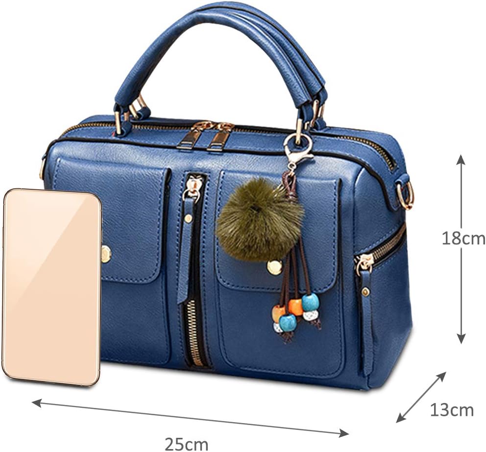 NICOLE &amp; DORIS Damen Mode Handtaschen Modestil Kunstleder Tasche Reissverschluss Umhängetasche Damen