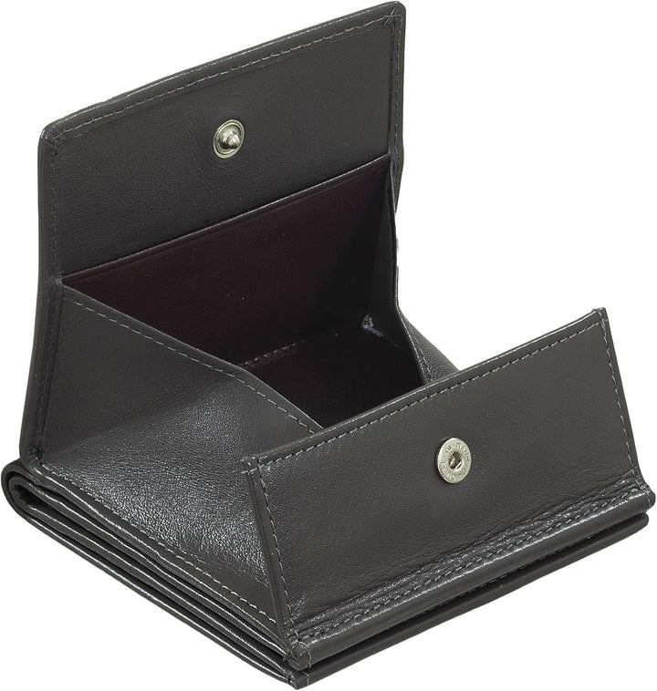 DUDU Mehrfarbiges Portemonnaie RFID in Leder mit Kartensteckfächer und Münzfach Anthracite Mosaic, A
