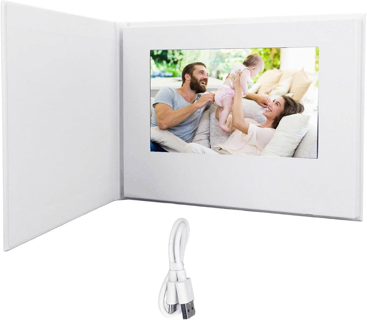 Bewinner 4,3" wiederaufladbare Video Glückwunschkarten mit LCD Bildschirm, Hochzeit Digitaler Bilder