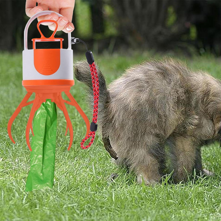 Hundekotpflücker mit Tasche, Welpen-Outdoor-Kotschaufel mit Beutelspender, No-Touch-Tonabnehmer, kei